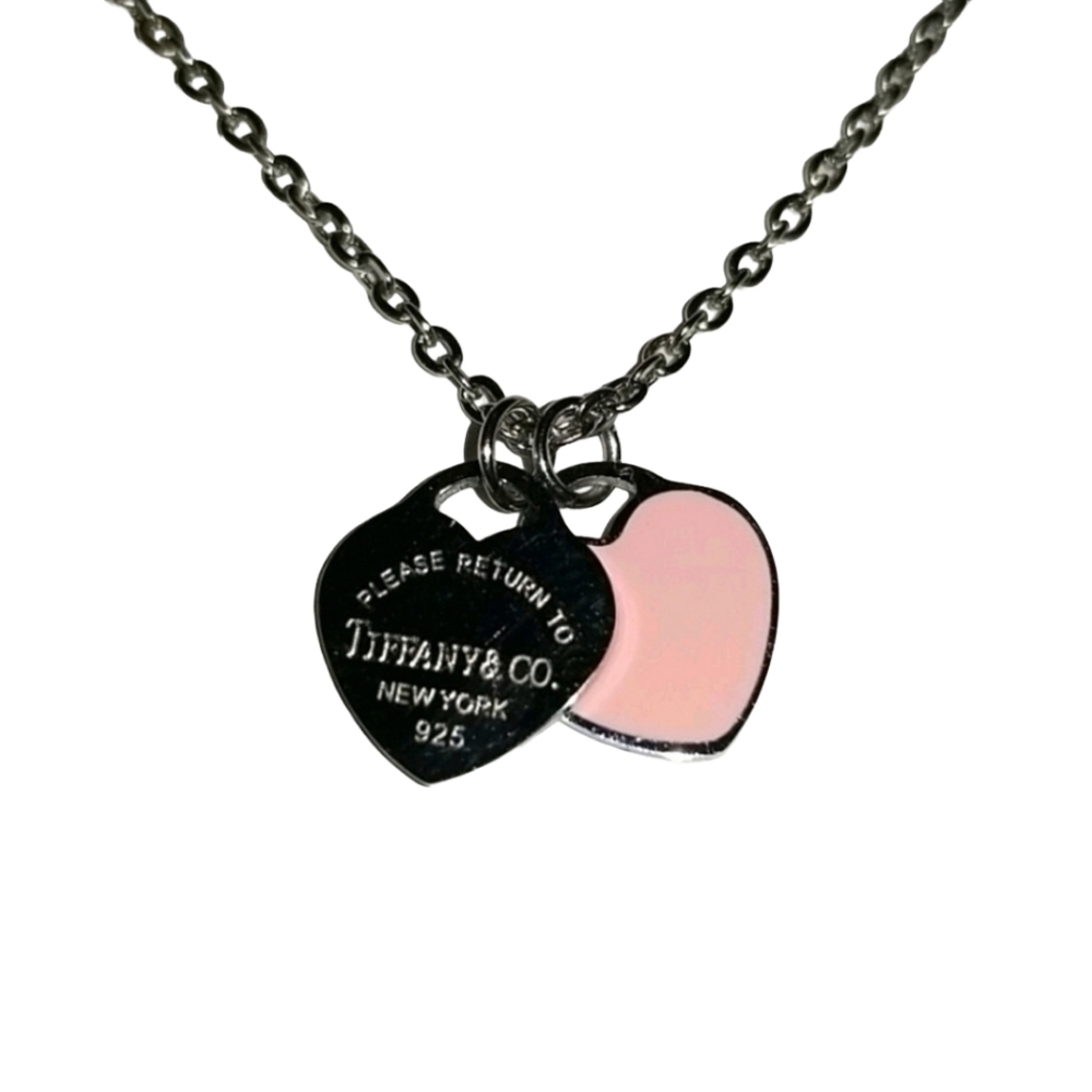 Heart Charm Necklace (pink)